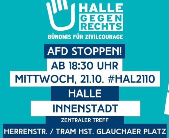 Die AFD will am Mittwoch in Halle demonstrieren