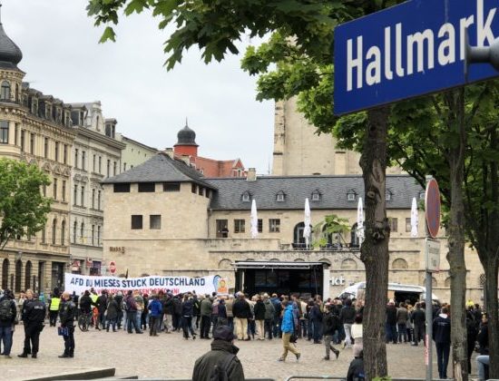 Proteste gegen gestrige AfD-Kundgebung in Halle