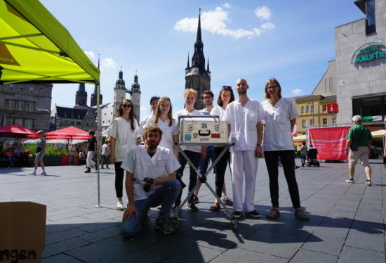 Olympischer Brief machte in Halle Station