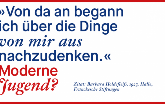 Moderne Jungend? Jungsein zwischen 1890 und 1933 – eine Ausstellung